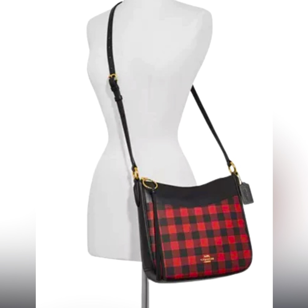 BRAND NEW Coach Chaise Cross Body in Red Buffalo Check Gingham